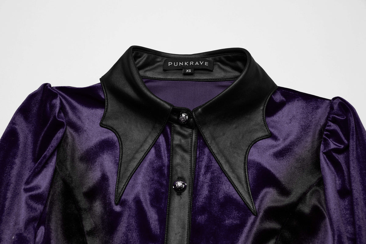 Punk Rave Fawn Gradient Printed Shirt in Violet