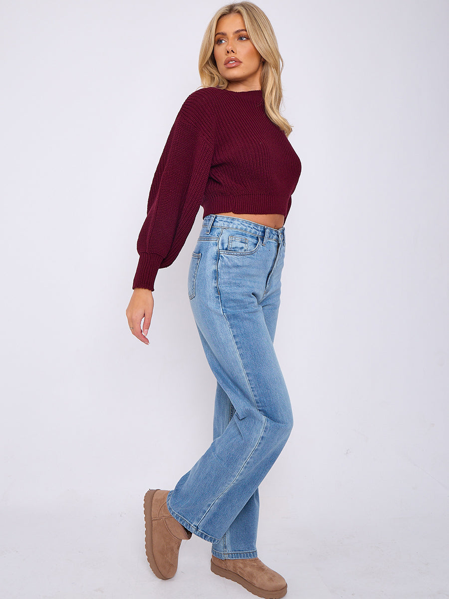 Straight Leg Denim Jeans