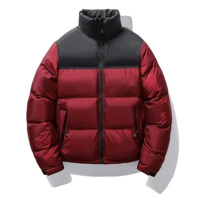 Couple’s Short Cotton-Padded Men’s Stand-Up Collar Thermal Coat – Stylish Winter Jacket