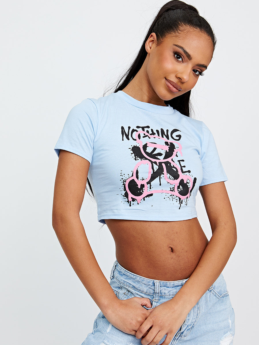 Nothing Graphic Printed Crop Top