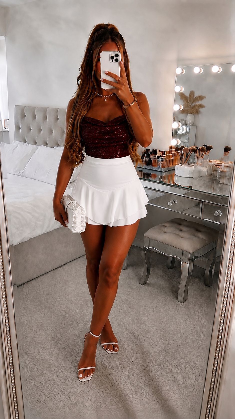Multi Layered Frill Mini Skorts Shorts