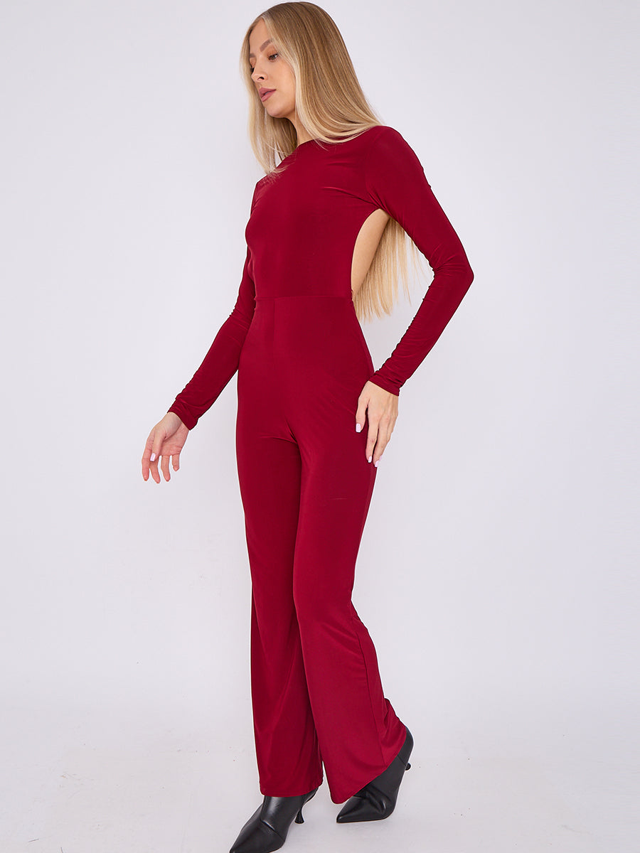 Open Back Slinky Jumpsuit