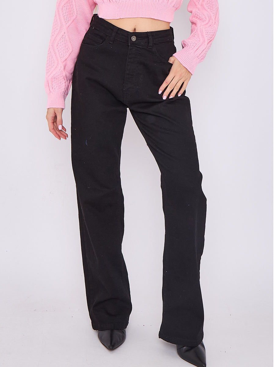 Straight Leg Denim Jeans
