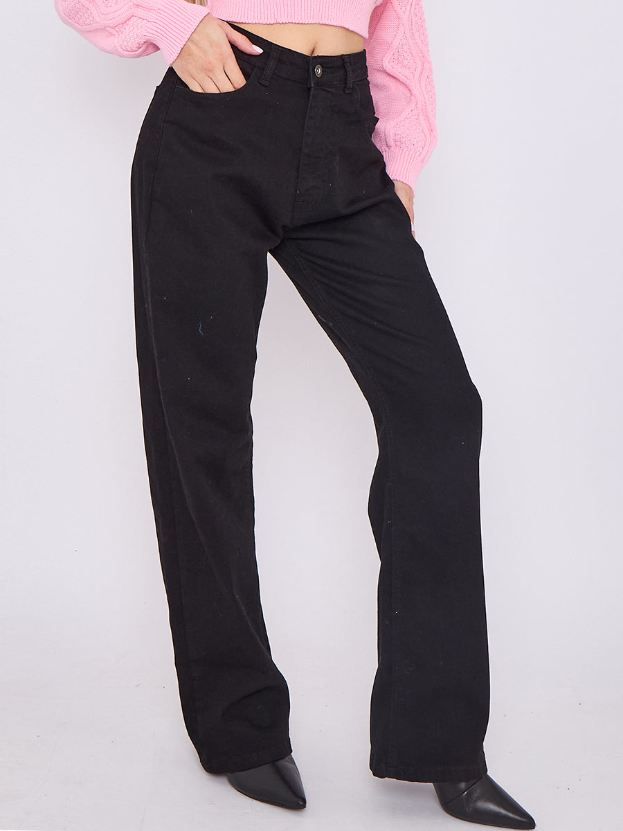 Straight Leg Denim Jeans
