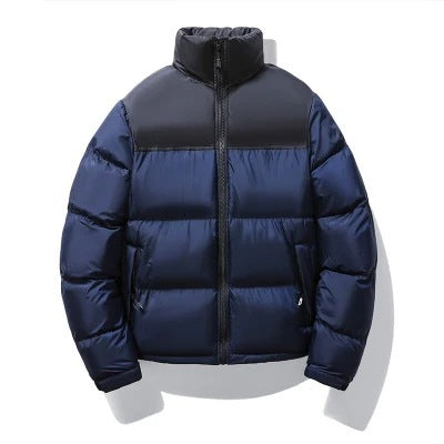 Couple’s Short Cotton-Padded Men’s Stand-Up Collar Thermal Coat – Stylish Winter Jacket