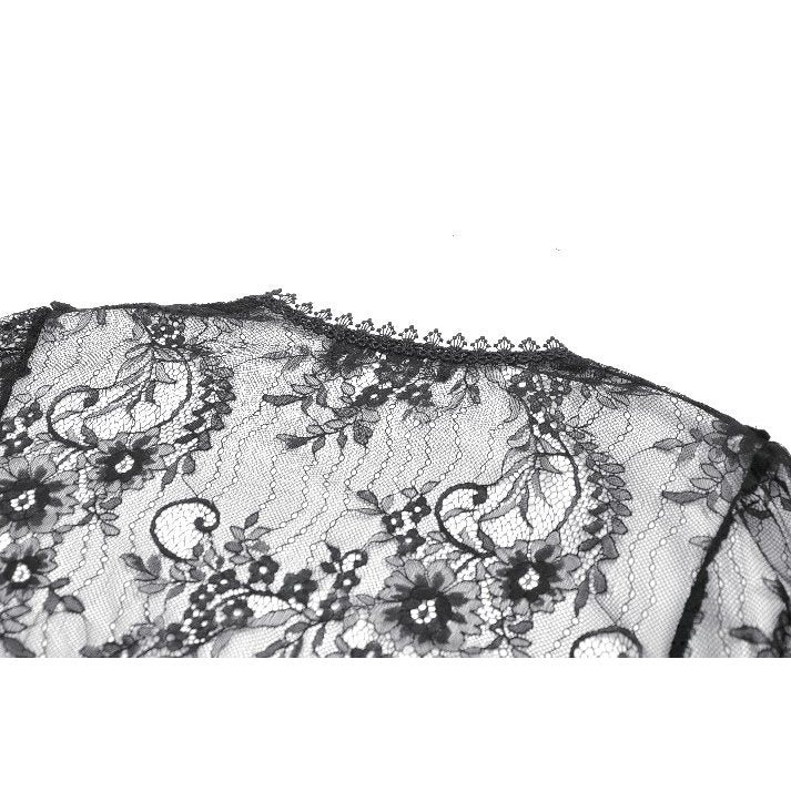 Dark in Love Gothic Deep-V Lace Bell Sleeve Cape