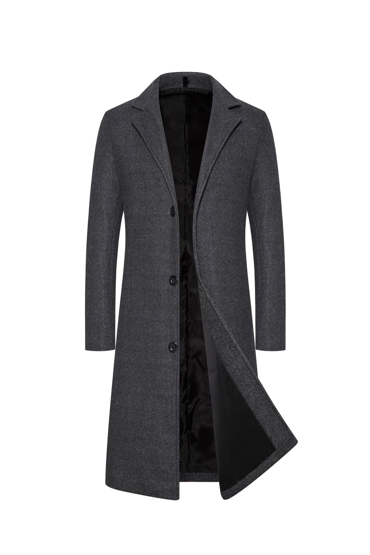 Men's Wool Mid-length Thickened Trench Coat
