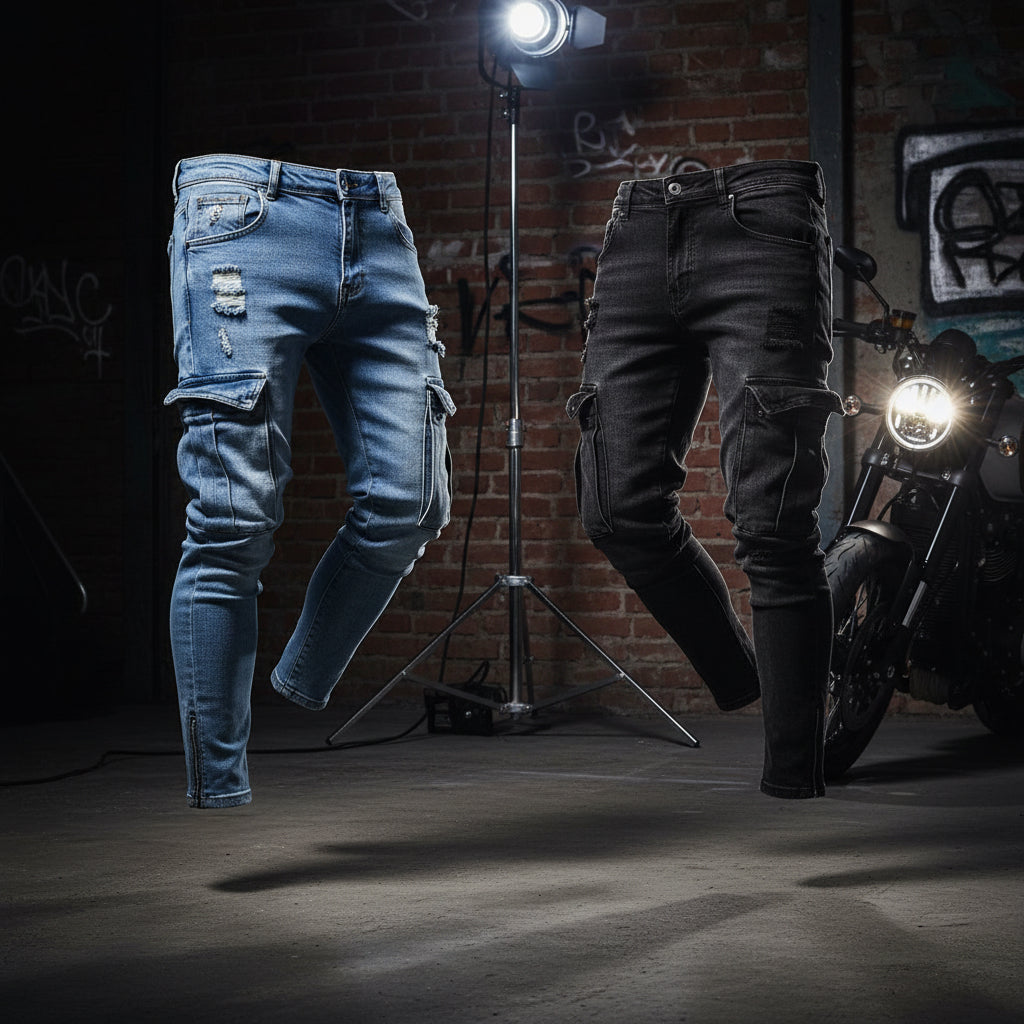 Men’s Cargo Denim Jeans