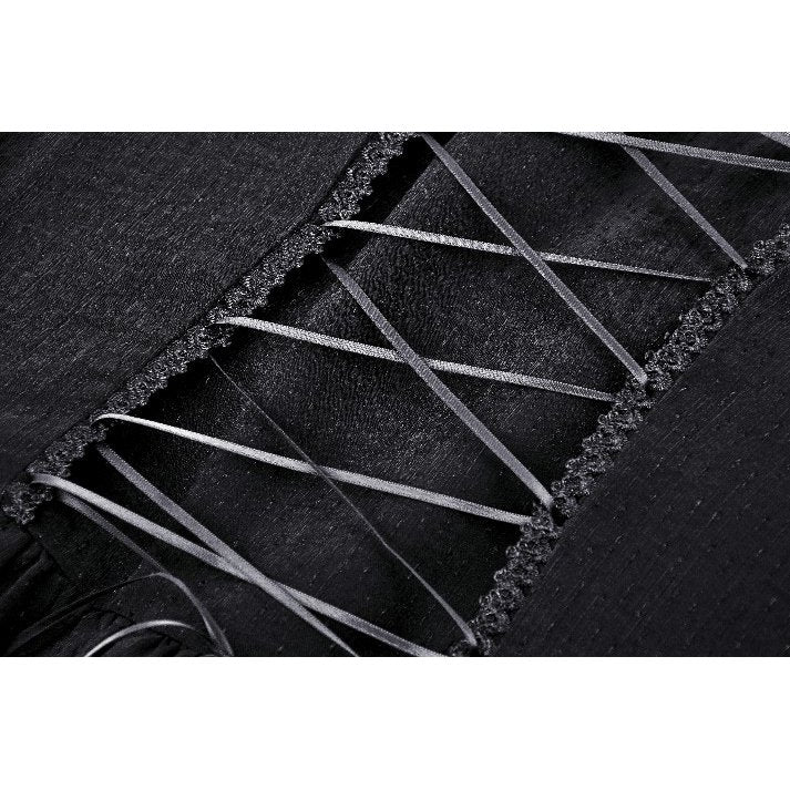Dark in Love Greta Dark Mystique Gothic Lace-Up Mesh Dress