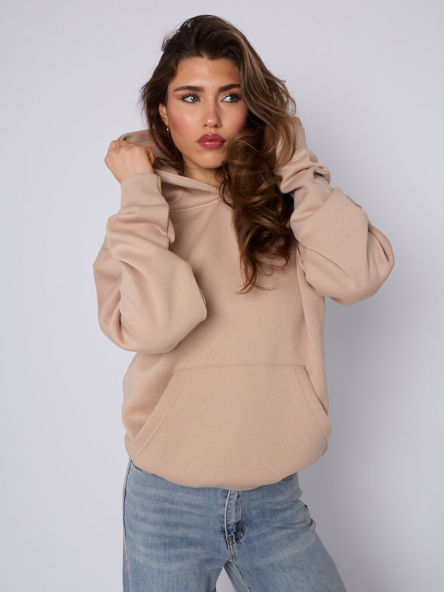 Oversized Plain Fleeced Hoodie
