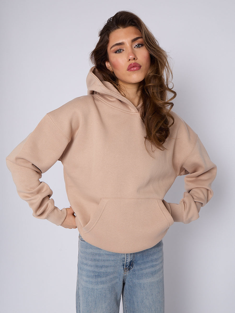 Oversized Plain Fleeced Hoodie
