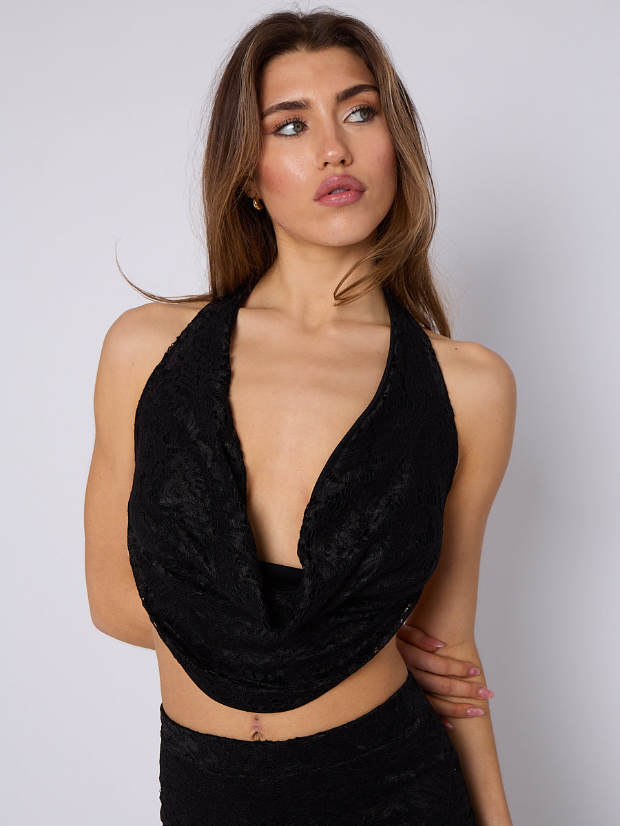 Lace Detail Tie-up Bralet & Trouser Co-ord