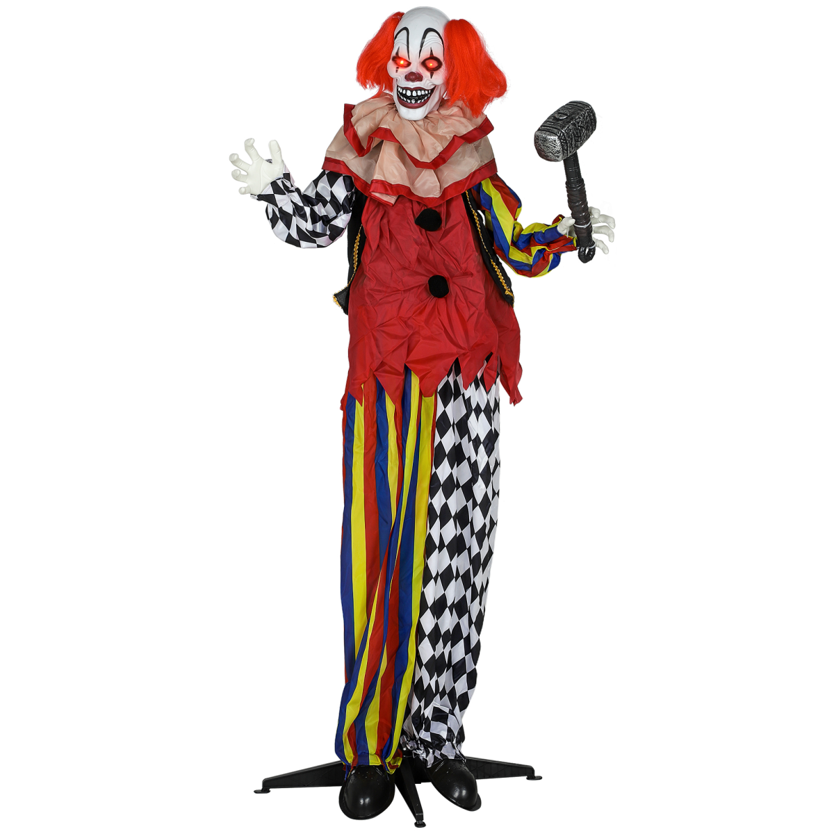 Elvoro 173cm Animated Halloween Clown Decoration with Sound & Lights