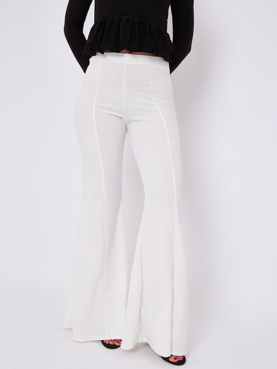 High Waist Flared Trousers