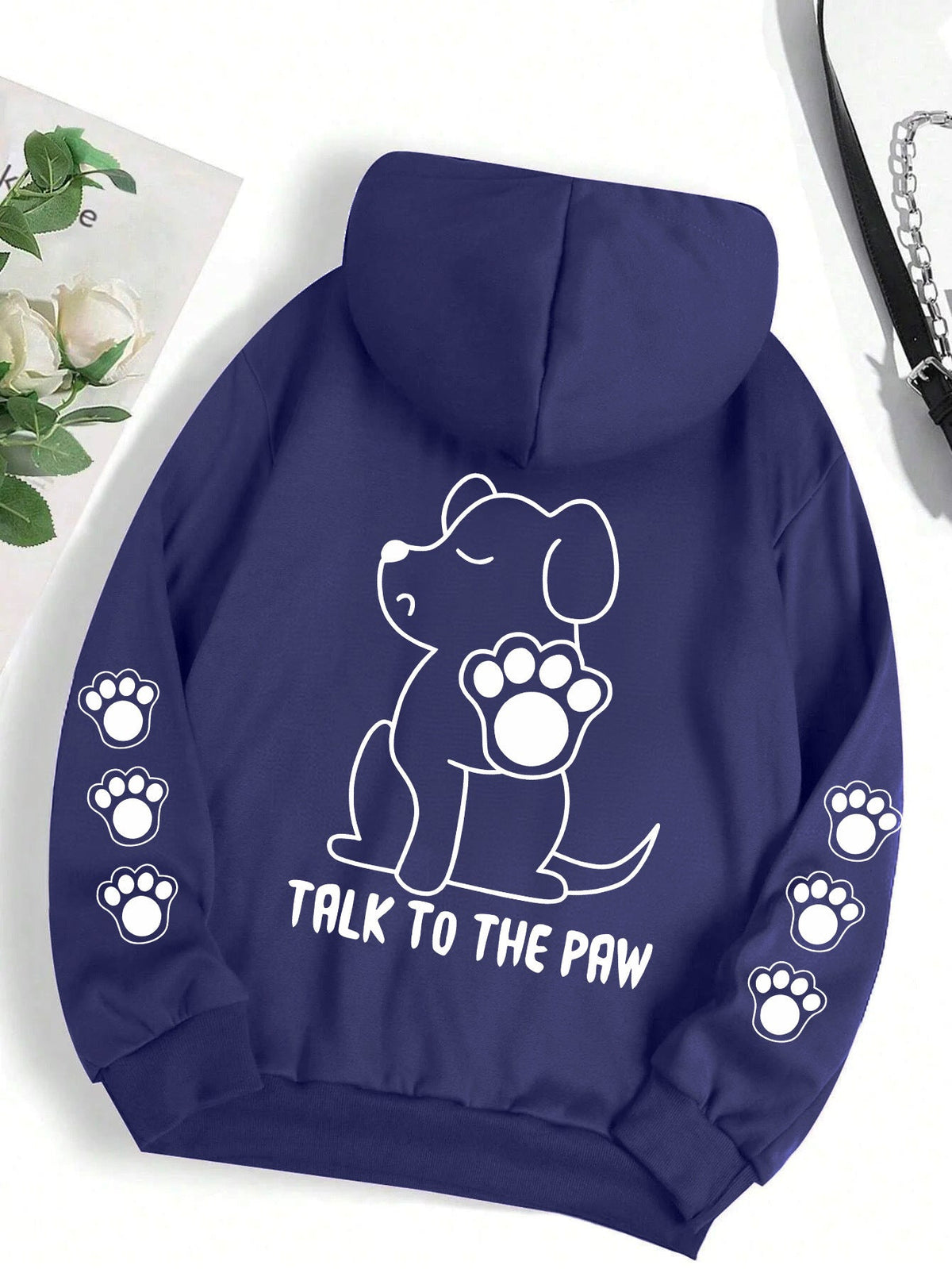 Funny Dog Cartoon Printed Hoodie Women's Warm