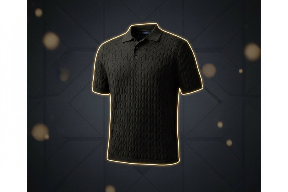 Men's Knitted Polo Shirt