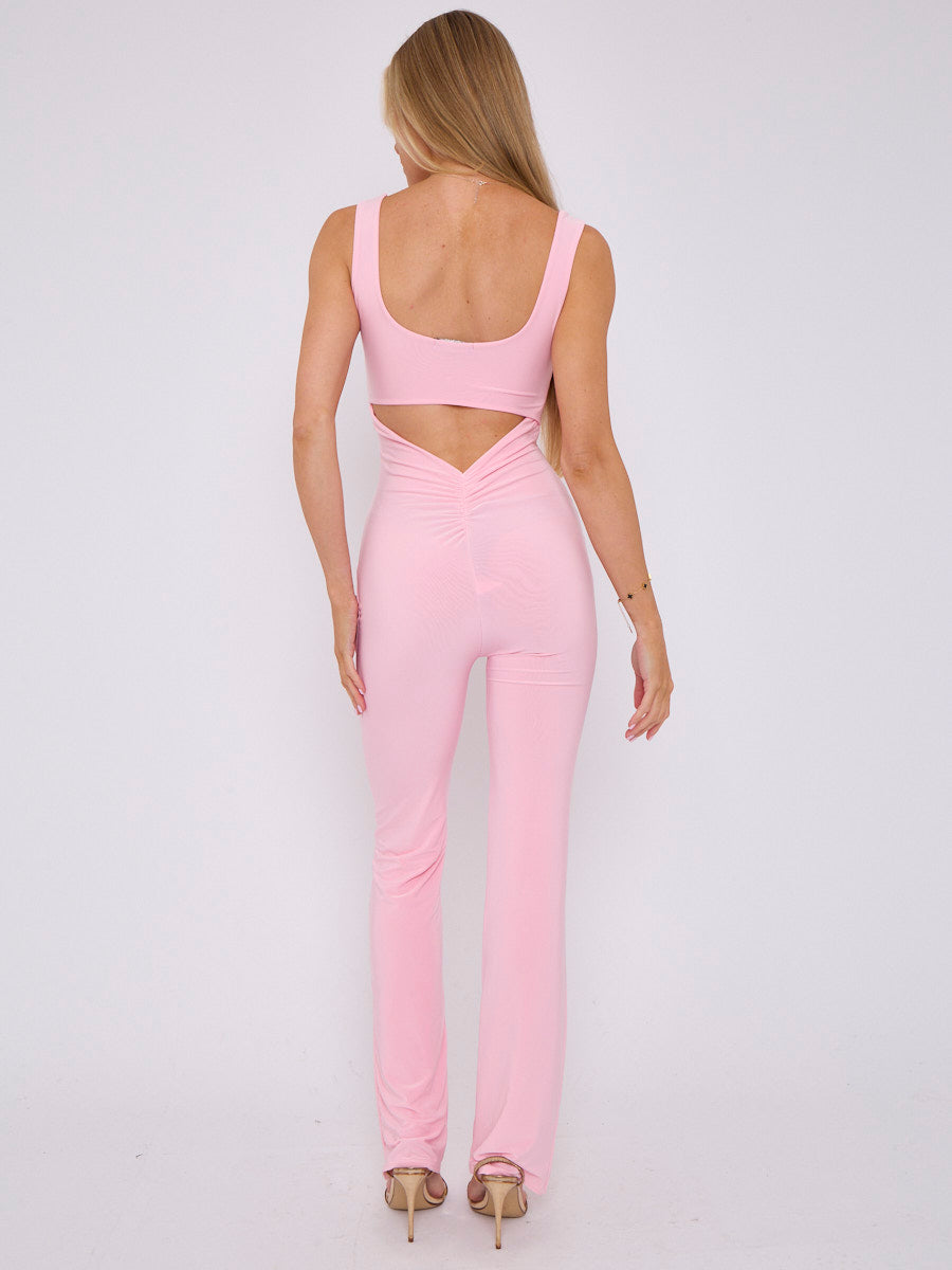 Open Back Slinky Jumpsuit