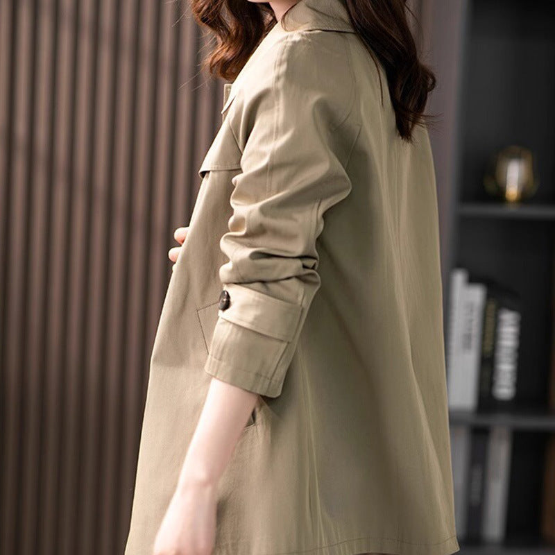British Style Short Trench Coat Textured Spring And Autumn Women's Clothing