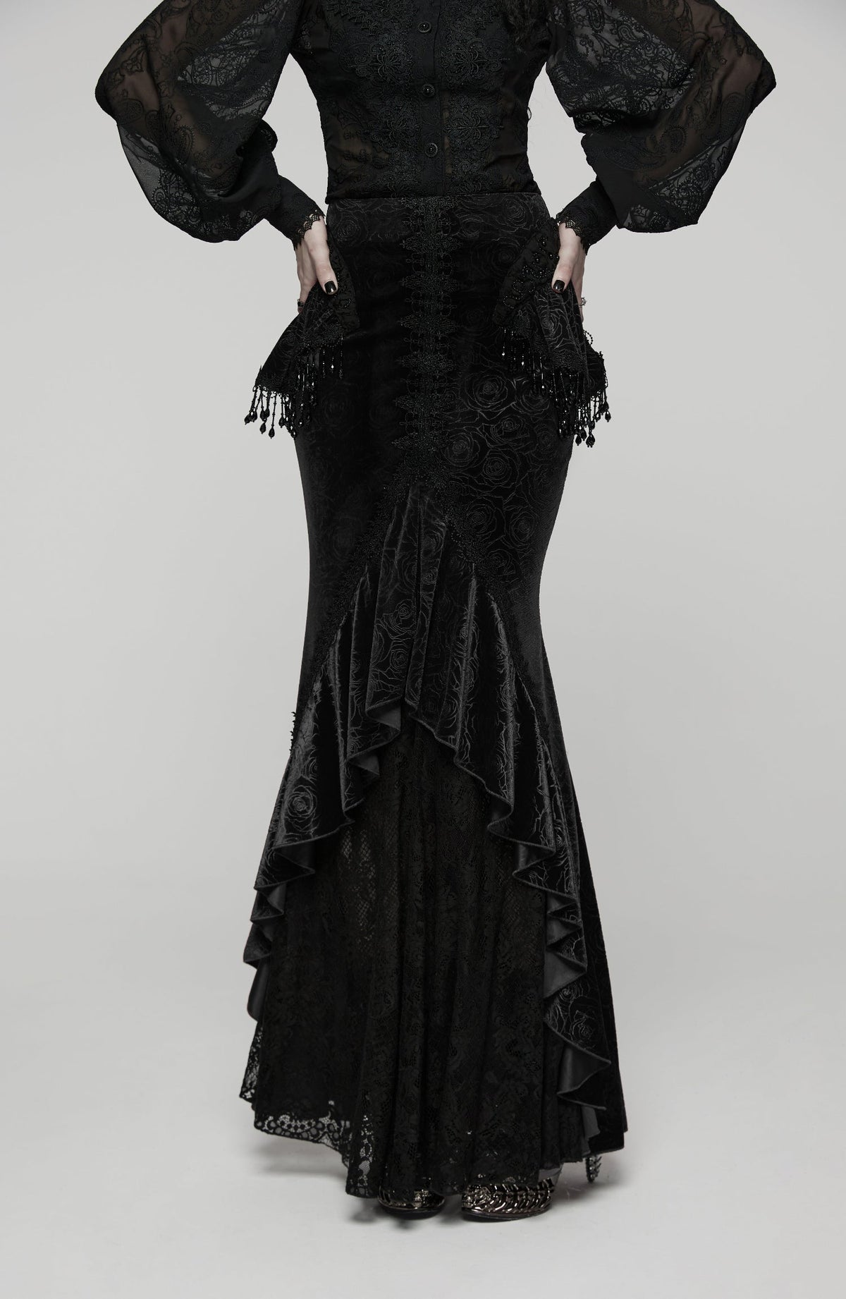 Punk Rave Goth Gorgeous Fishtail Skirt
