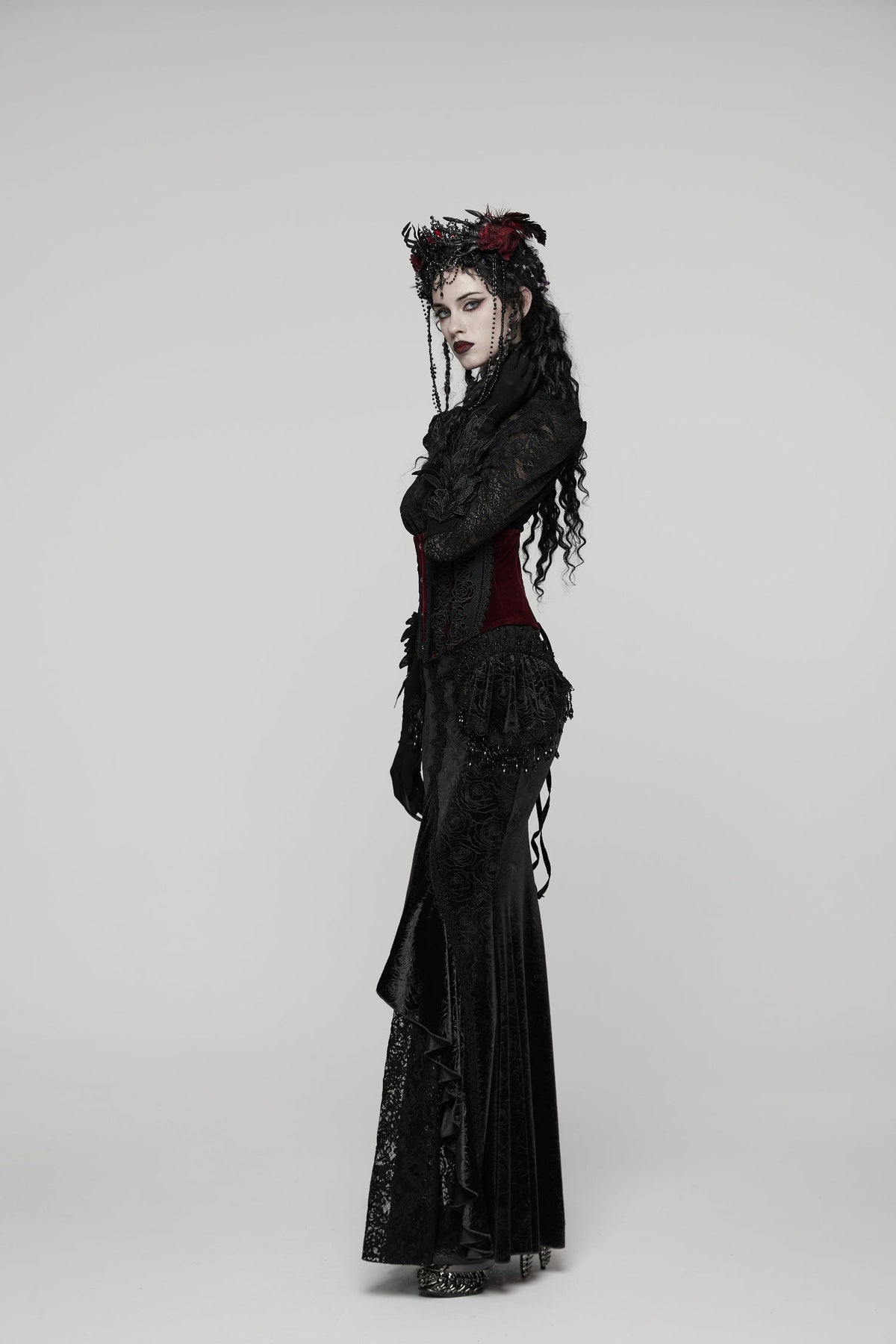 Punk Rave Goth Gorgeous Fishtail Skirt