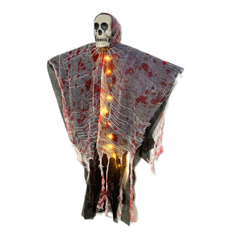Halloween Decoration Blood-dyed Luminous Skull Hanging Ghost Outdoor Ornaments