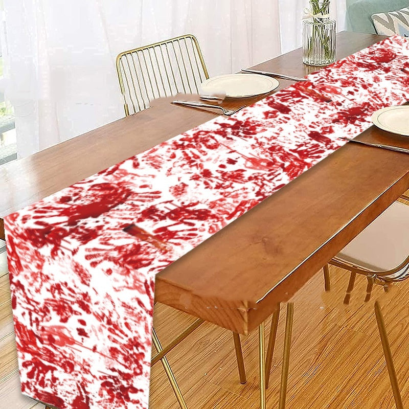 Halloween Horror Bloody Hand Printed Tablecloth Decoration
