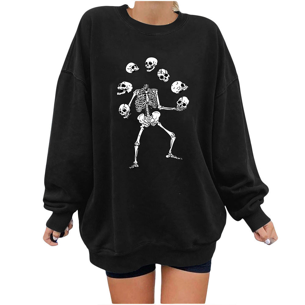 Women's Loose Casual Halloween Creative Printing Top