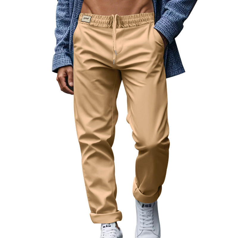 Men's Trousers With Pockets Casual Loose Comfortable Quick-drying Waist-tied Pants