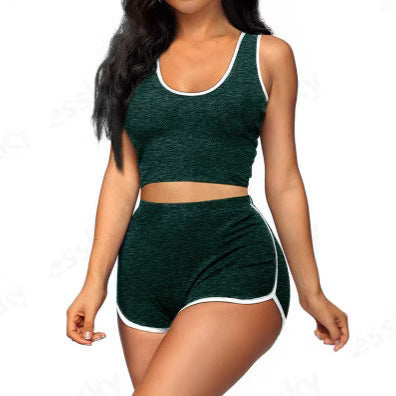 Women's Fashion Casual Multicolor Sports Shorts Suit