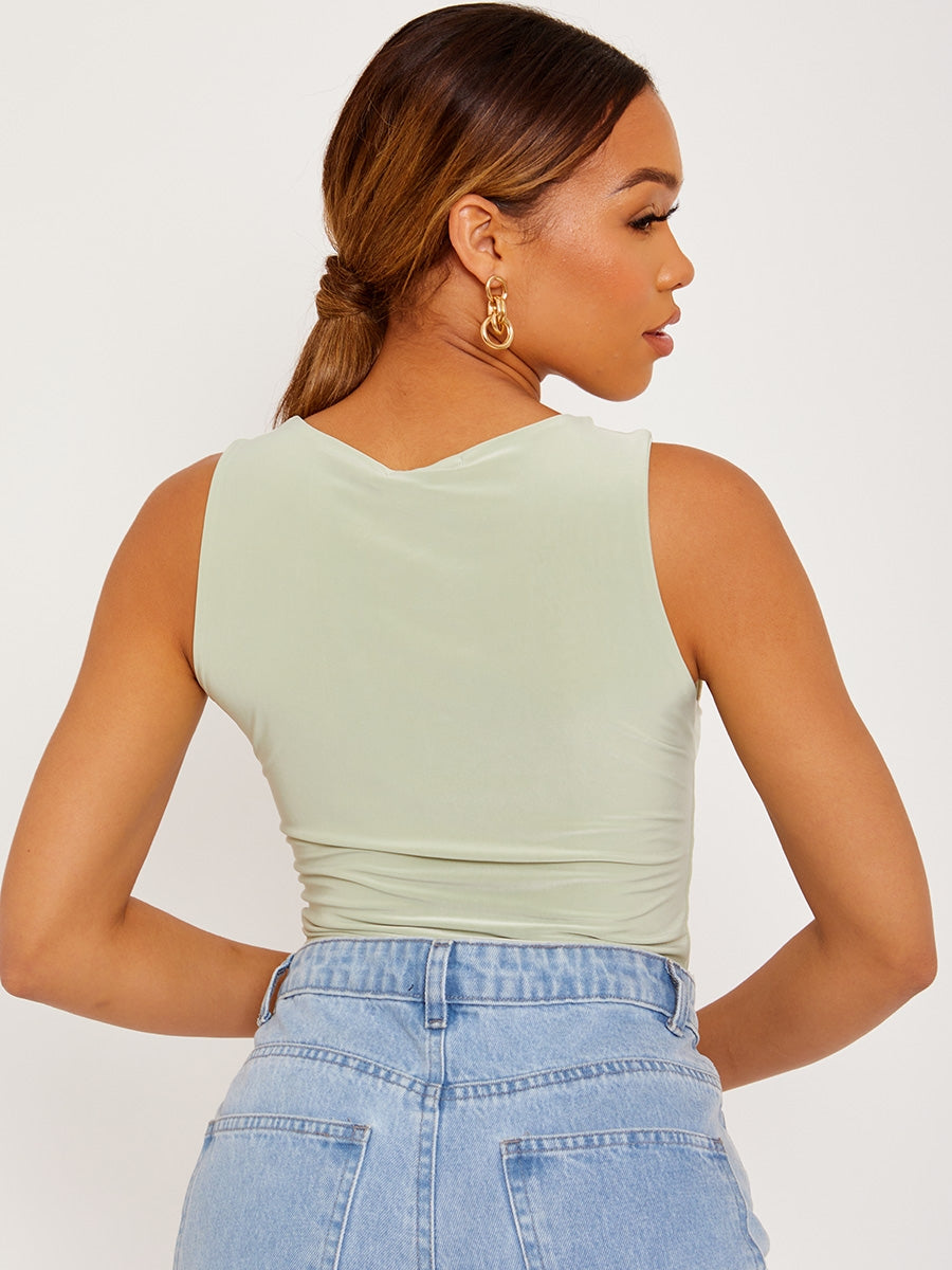 Slinky Racer Back Sleeveless Bodysuit
