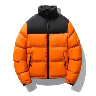 Couple’s Short Cotton-Padded Men’s Stand-Up Collar Thermal Coat – Stylish Winter Jacket