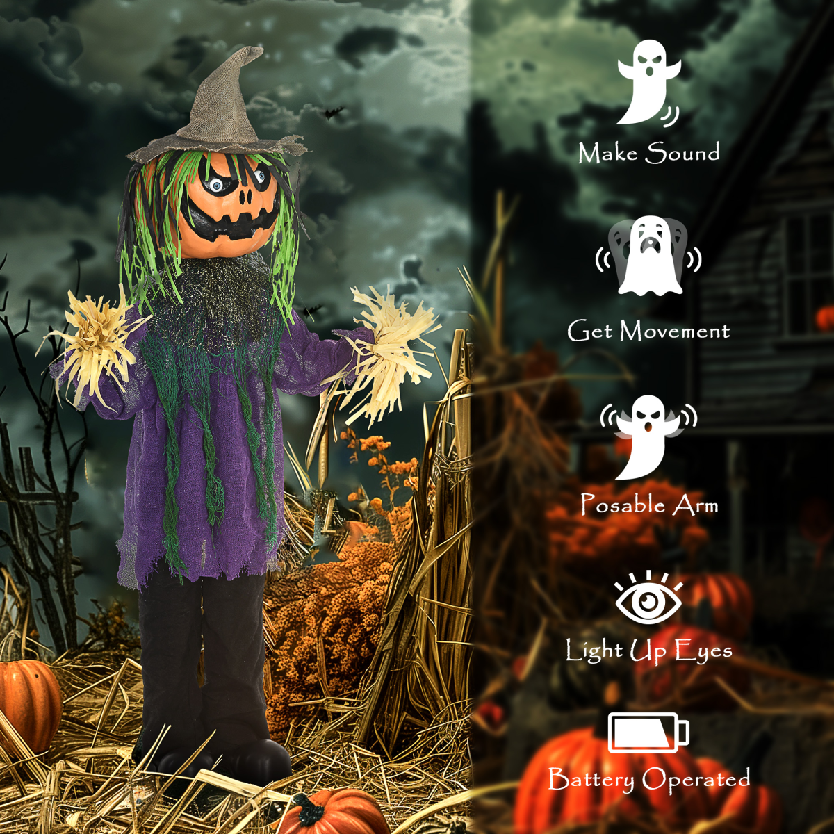 Halloween Pumpkin Animatronic Decoration