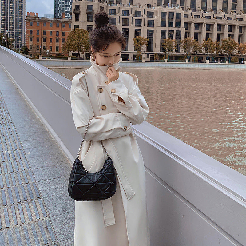 British Style Knee-length Loose Slimming Coat