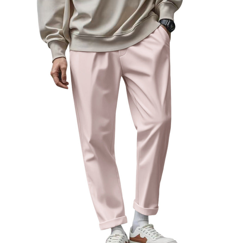 Men's Trousers With Pockets Casual Loose Comfortable Quick-drying Waist-tied Pants