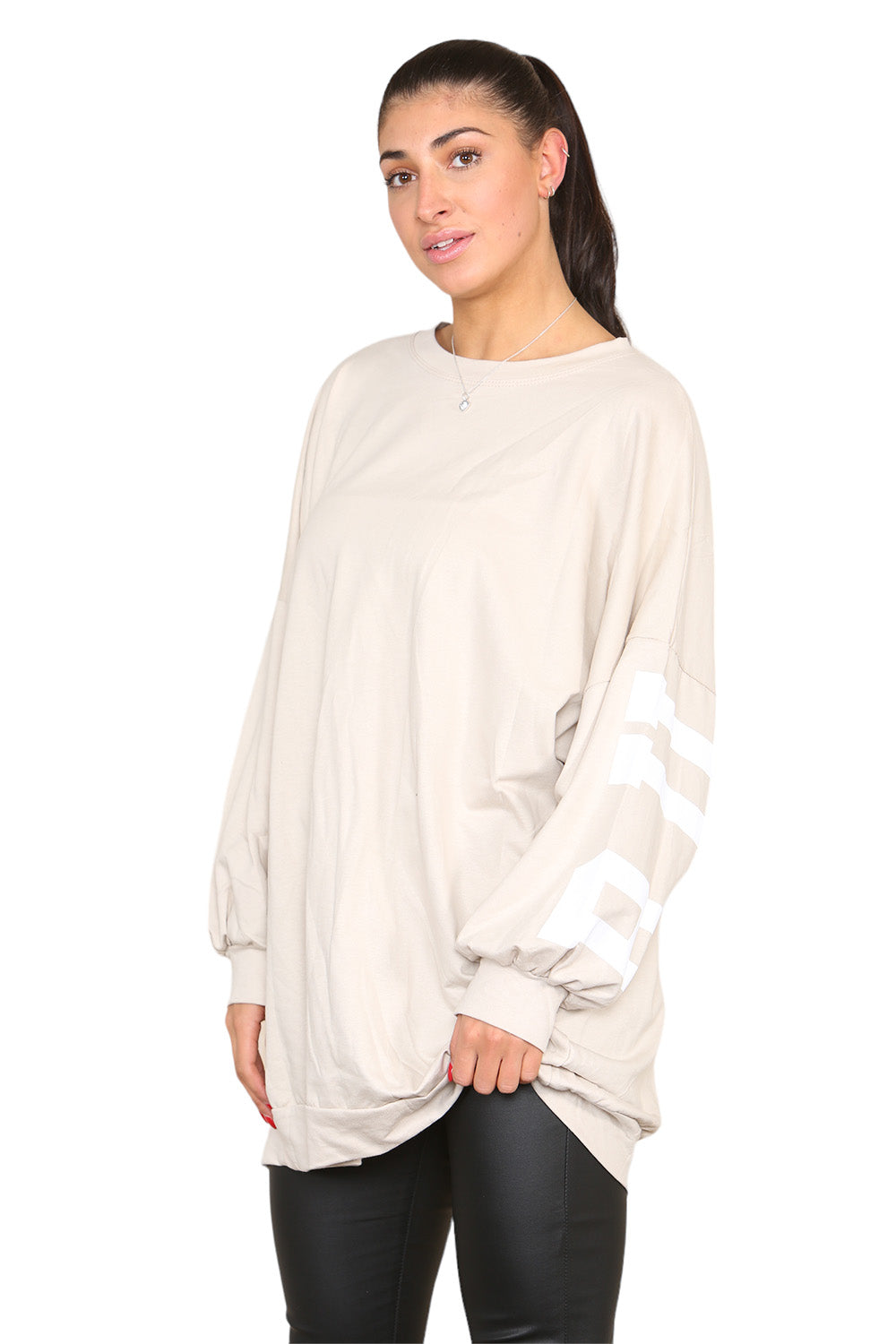 Buffalo Slogan Print Oversized Jumper Dress