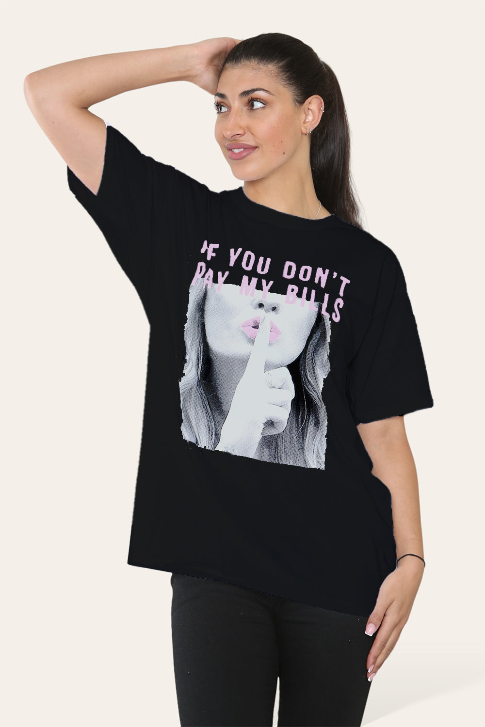 Ladies Printed Short Sleeve T-Shirt Top