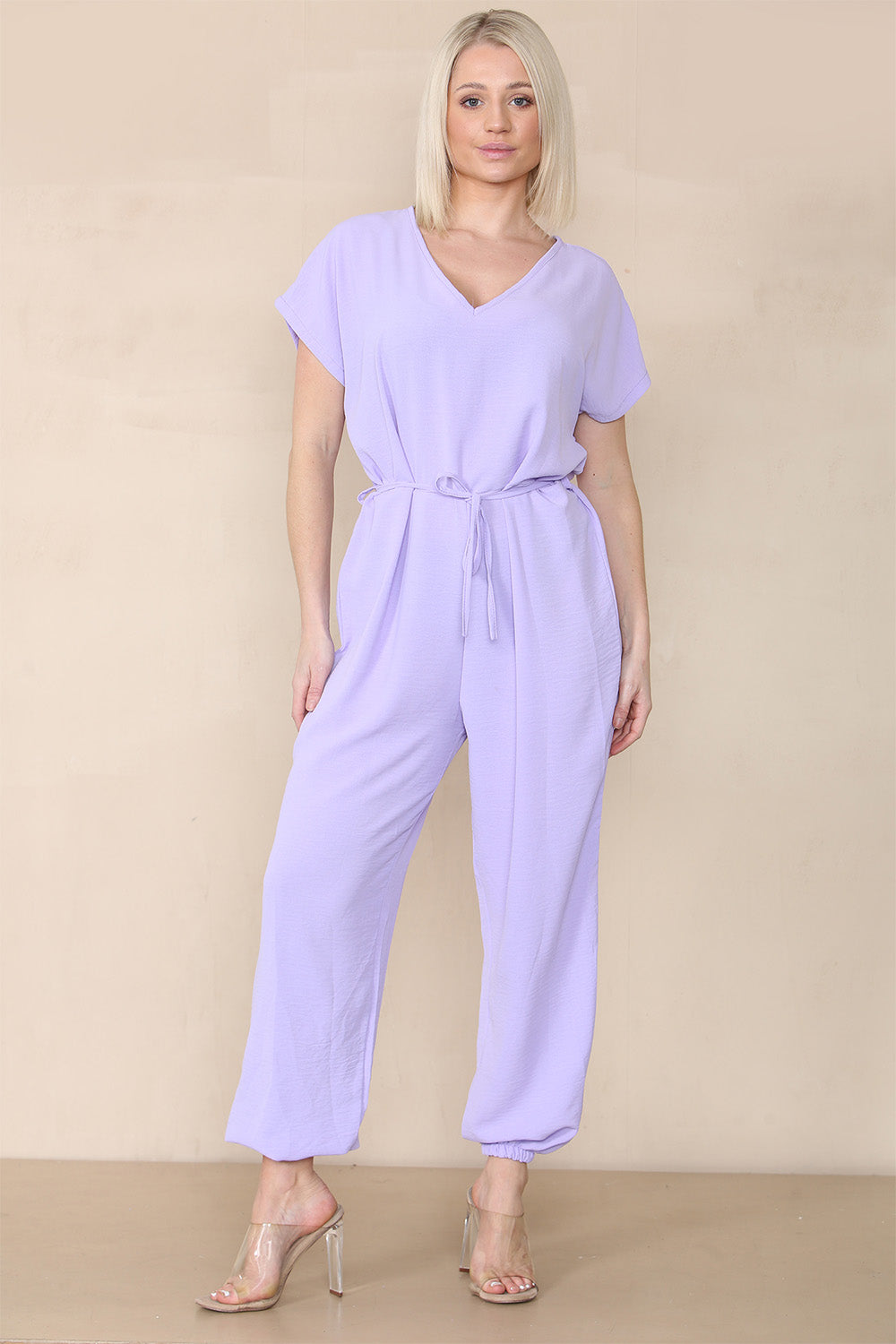 Tie Waist Stylish Harem Jumpsuit