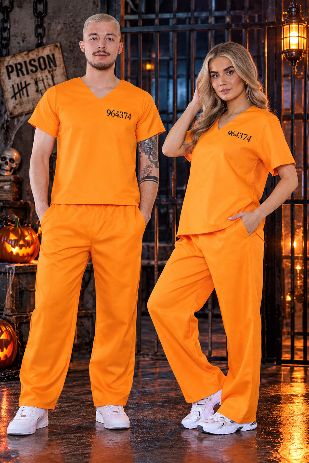 Adult Prisoner Suit 2 Pcs Set
