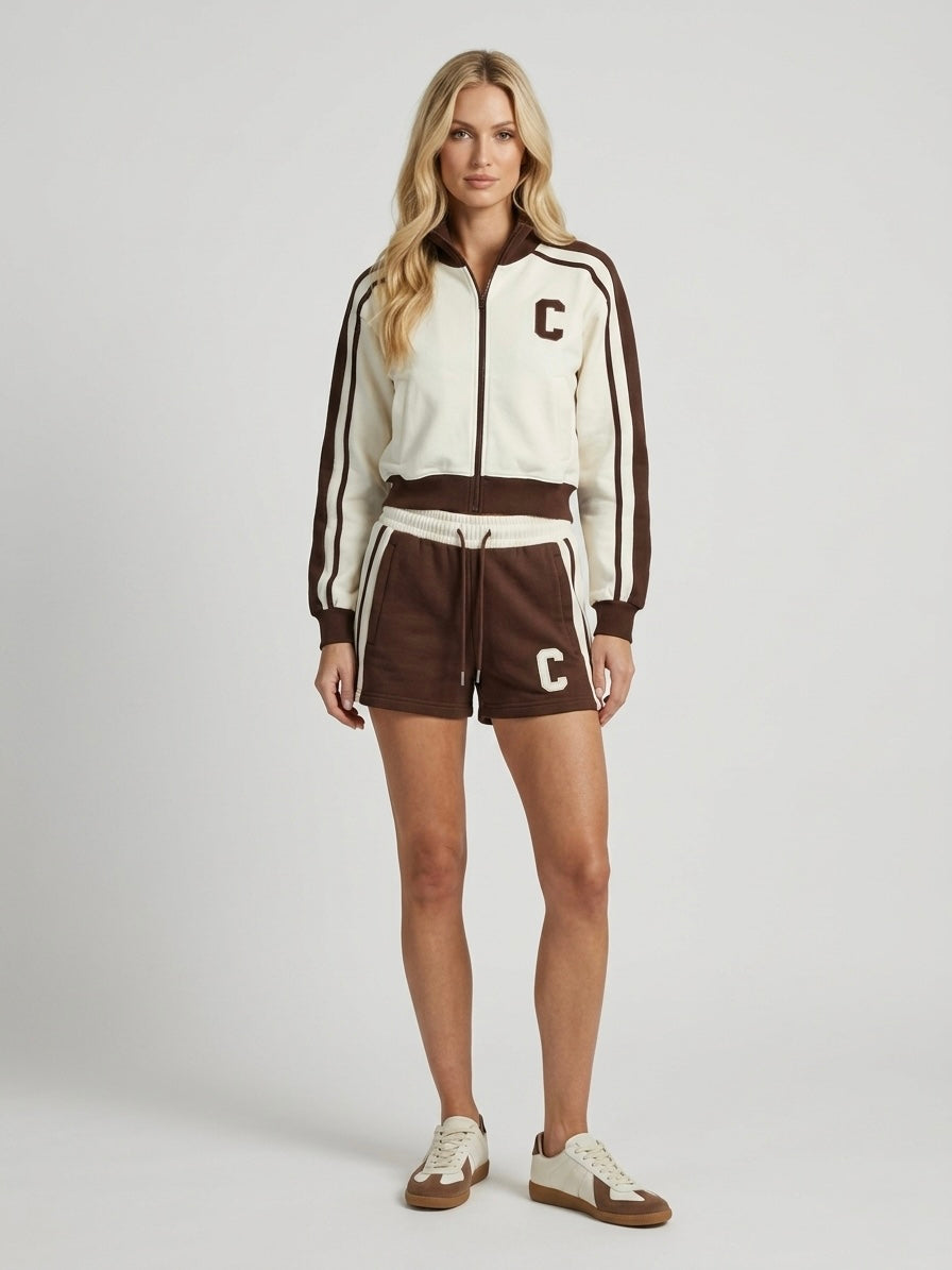 Zip Up Jacket & Shorts Fleece Co-ord