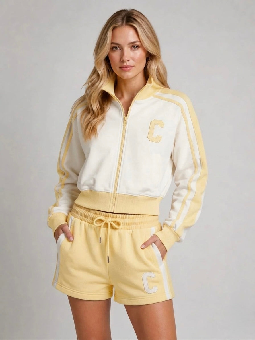 Zip Up Jacket & Shorts Fleece Co-ord