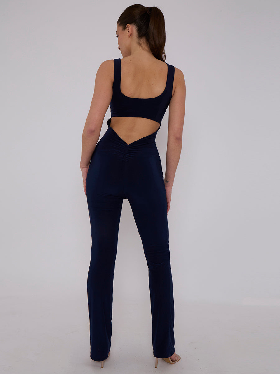 Open Back Slinky Jumpsuit