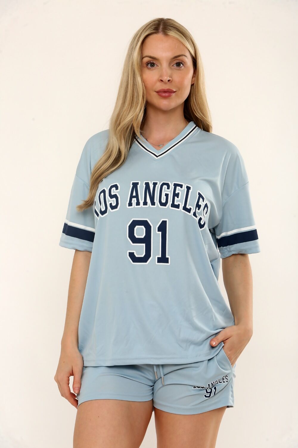 LA Varsity T-Shirt With Shorts Co-ord
