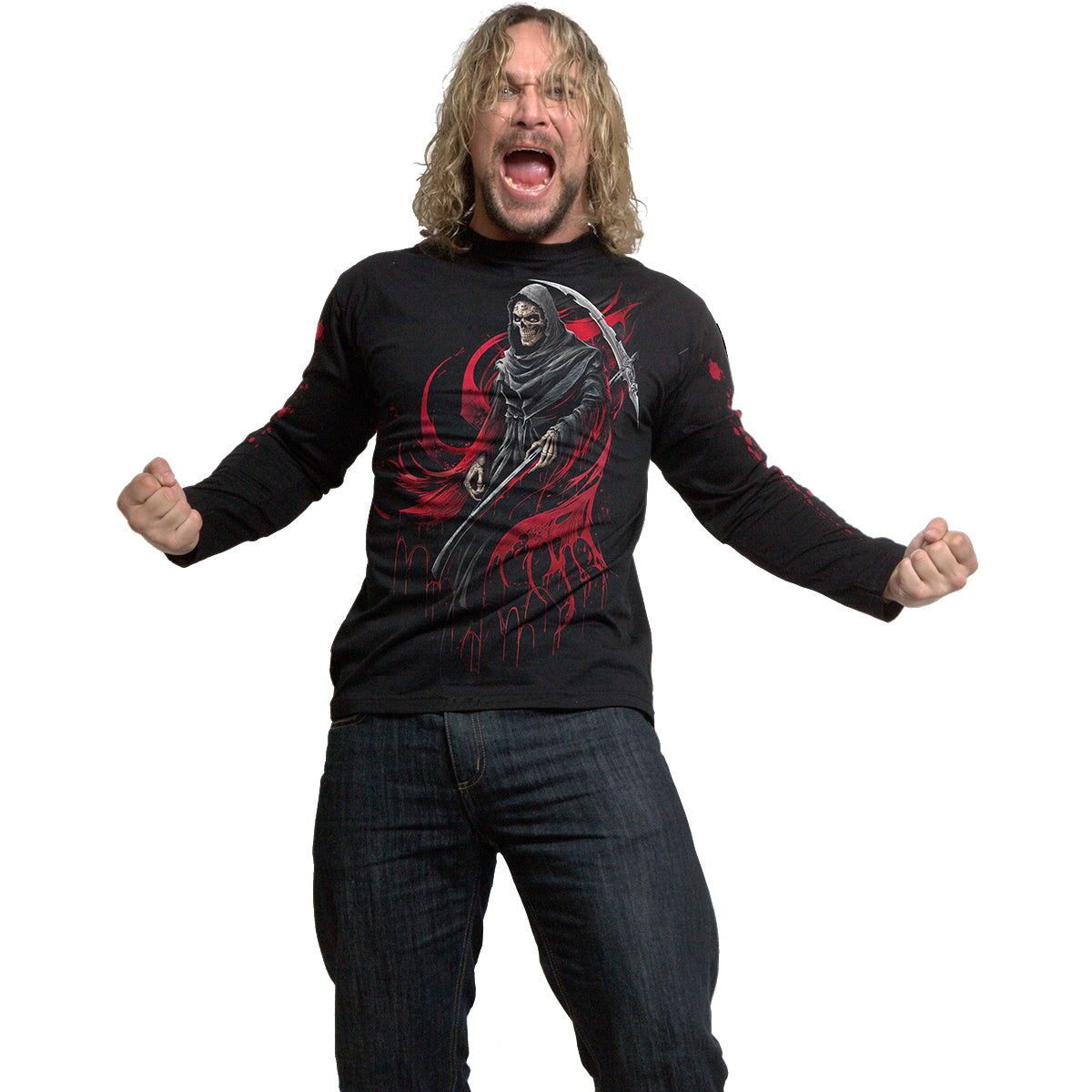 SCREAMING DEATH - Longsleeve T-Shirt Black