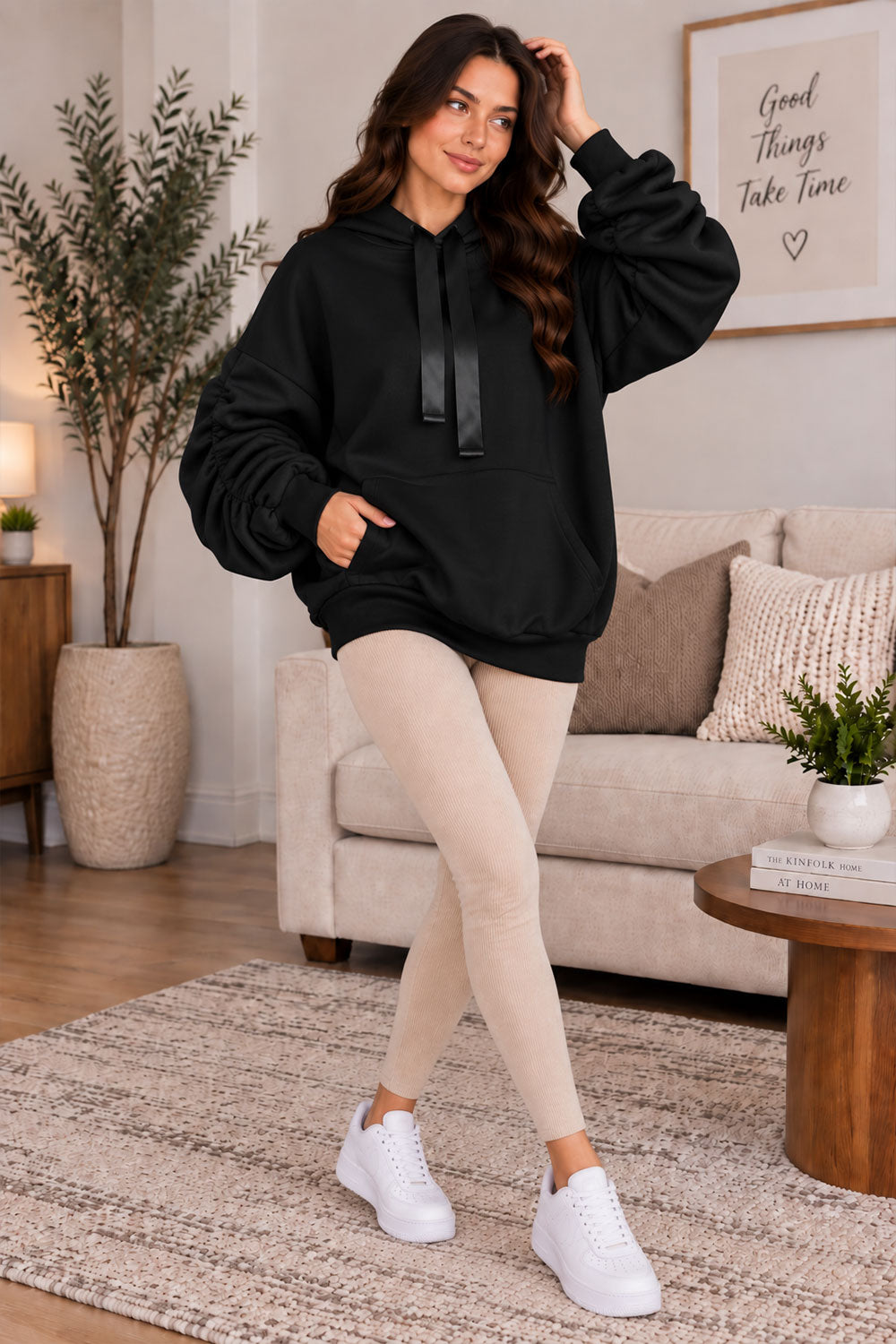 Women's Oversized Ribbon Hoodie | Elvoro
