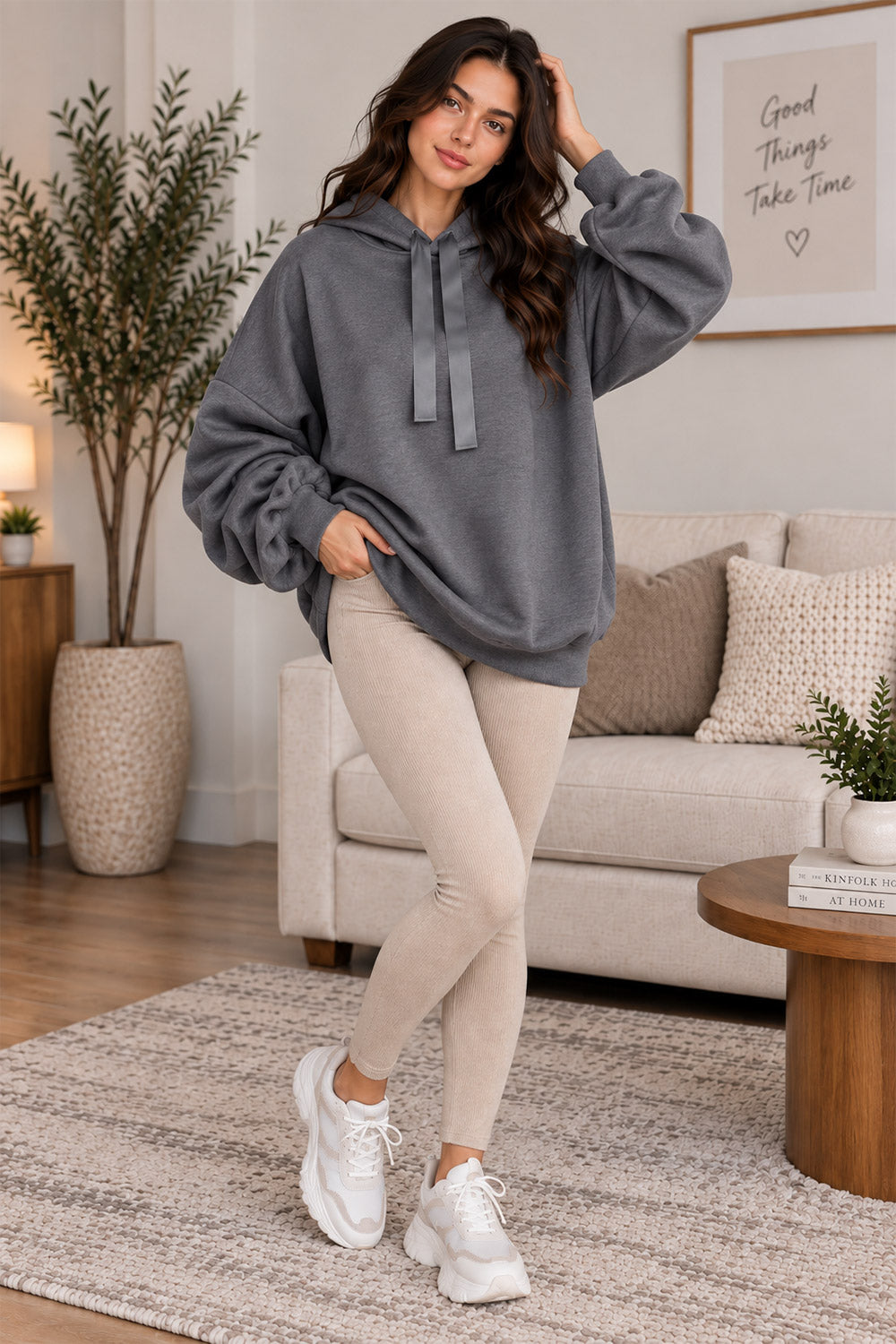 Women's Oversized Ribbon Hoodie | Elvoro