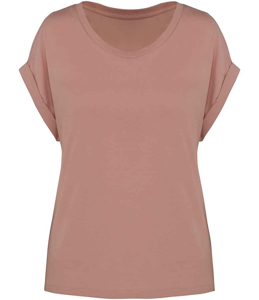 Organic Loose Fit Roll Sleeve T-shirt: Womens