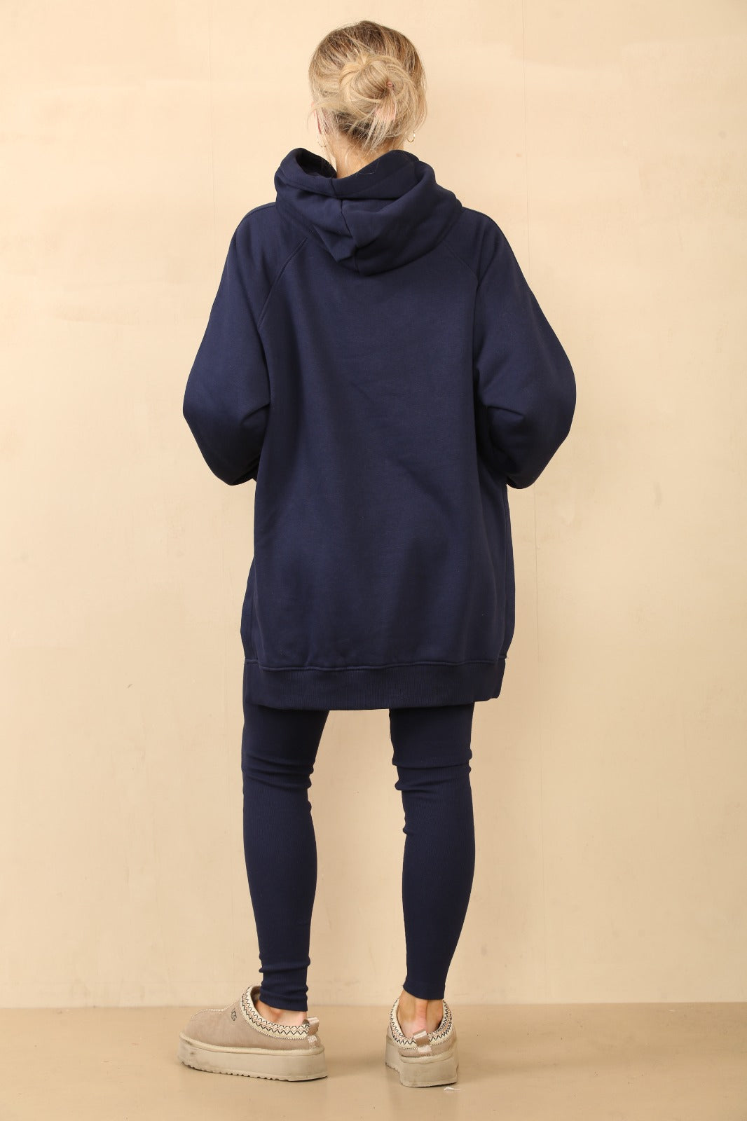Oversized Split Sides Hoodie & Ribbed Leggings Co-ord