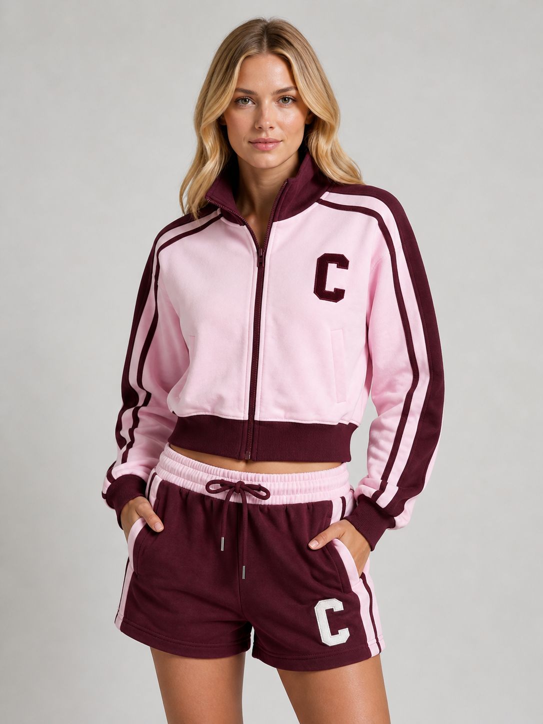 Zip Up Jacket & Shorts Fleece Co-ord