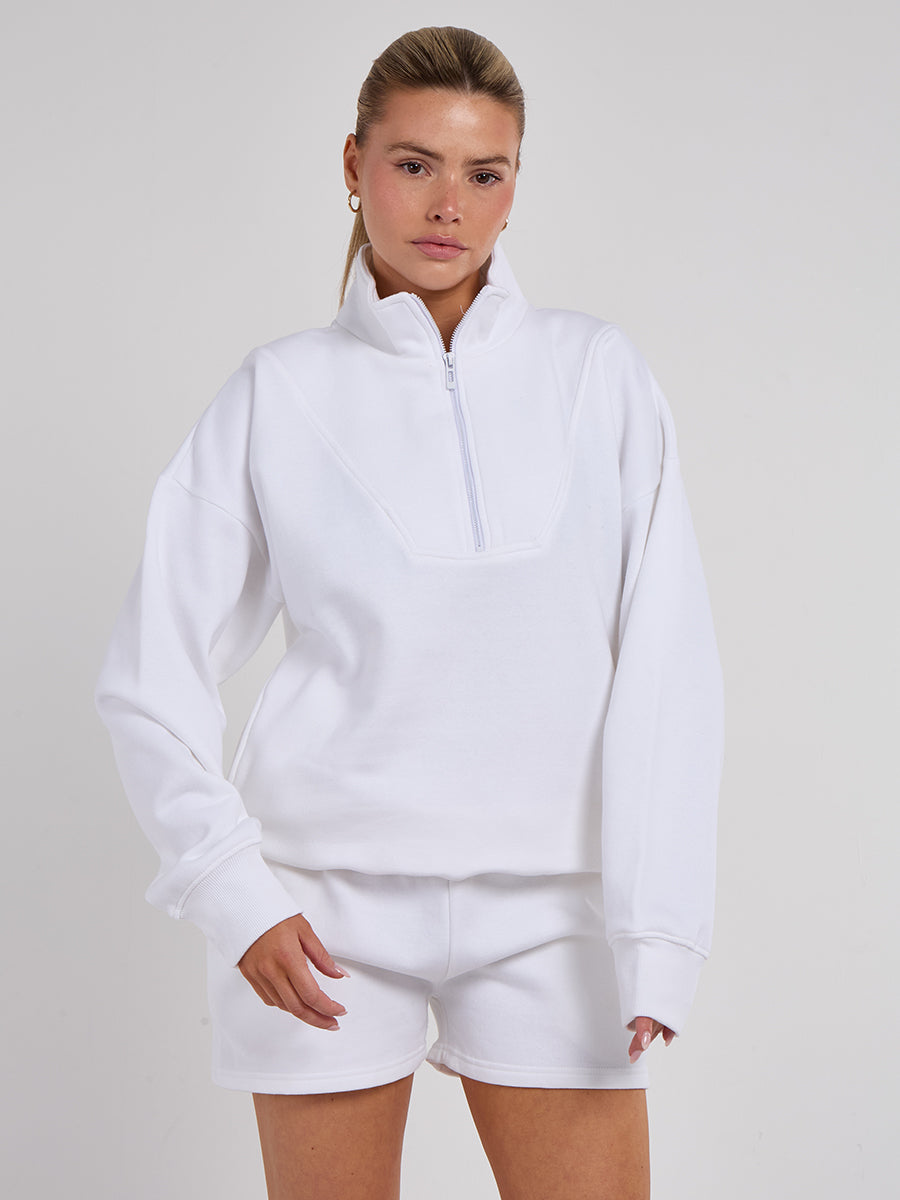 1/2 Zip Top & Shorts Fleece Co-ord