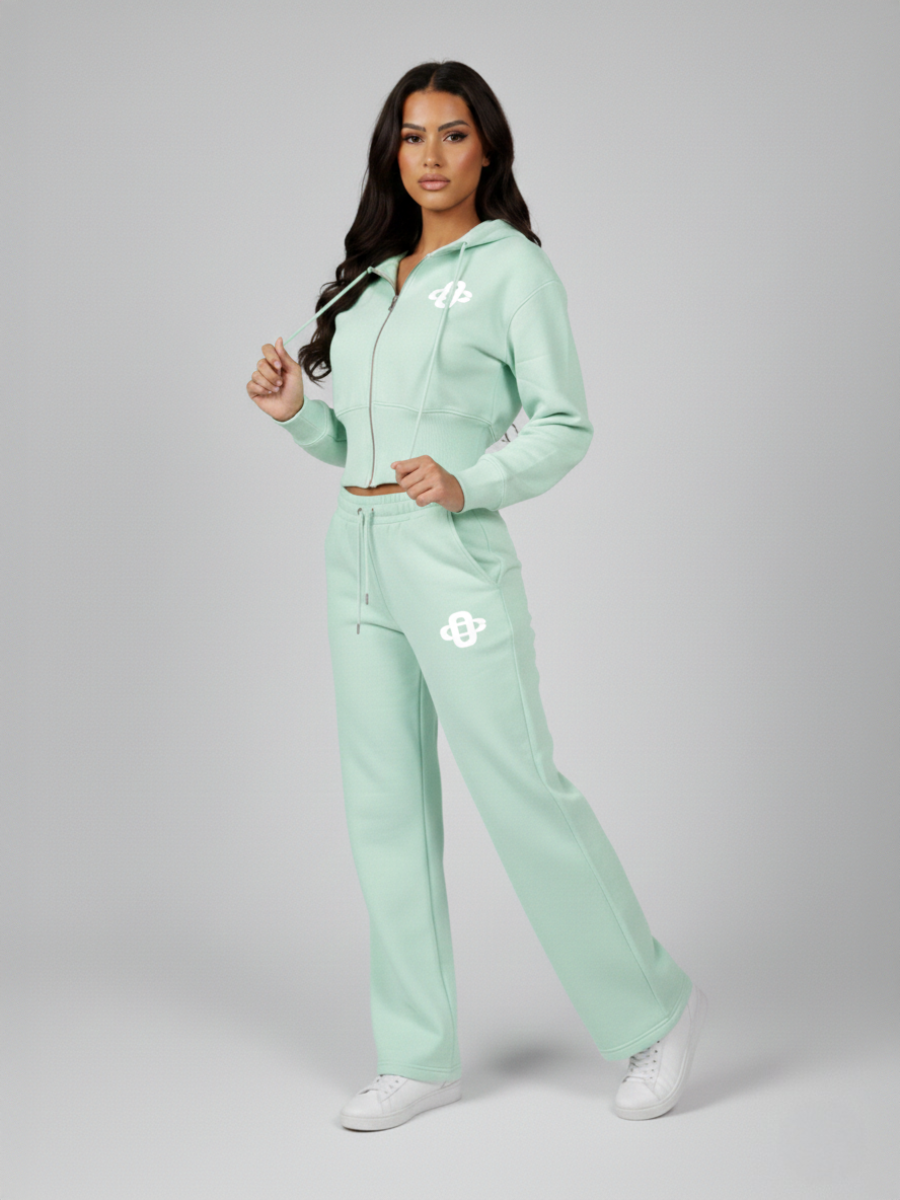 Cropped Hoodie and Jogger Fleece Co-Ord